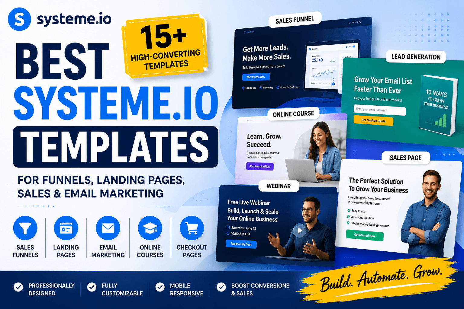 Best Systeme.io Templates: 15+ High-Converting Templates for Funnels, Landing Pages, Sales & Email Marketing
